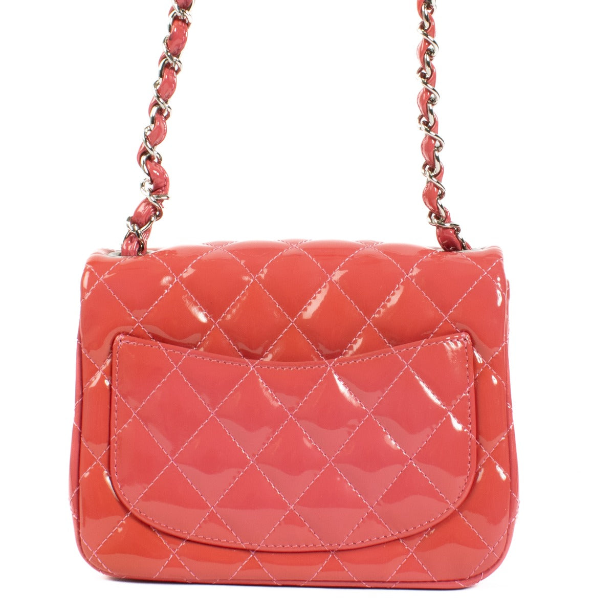 Buy authentic second hand Chanel Pink Patent Leather Classic Flap Bag at Labellov.com