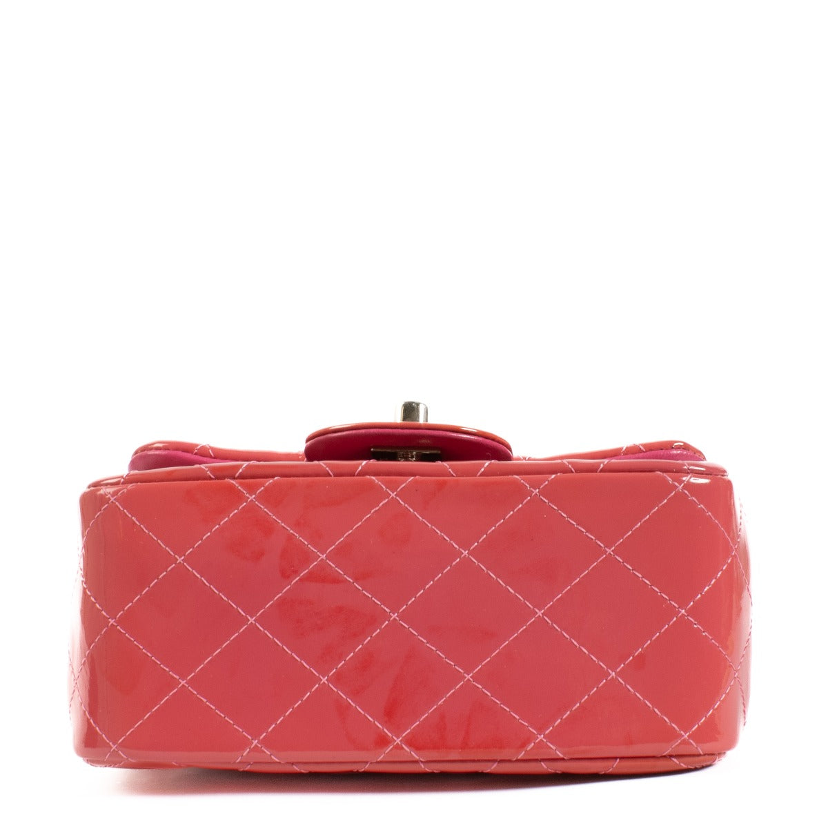 Buy authentic second hand Chanel Pink Patent Leather Classic Flap Bag at Labellov.com