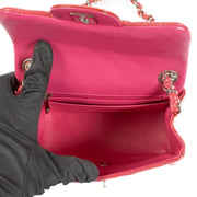 Buy authentic second hand Chanel Pink Patent Leather Classic Flap Bag at Labellov.com