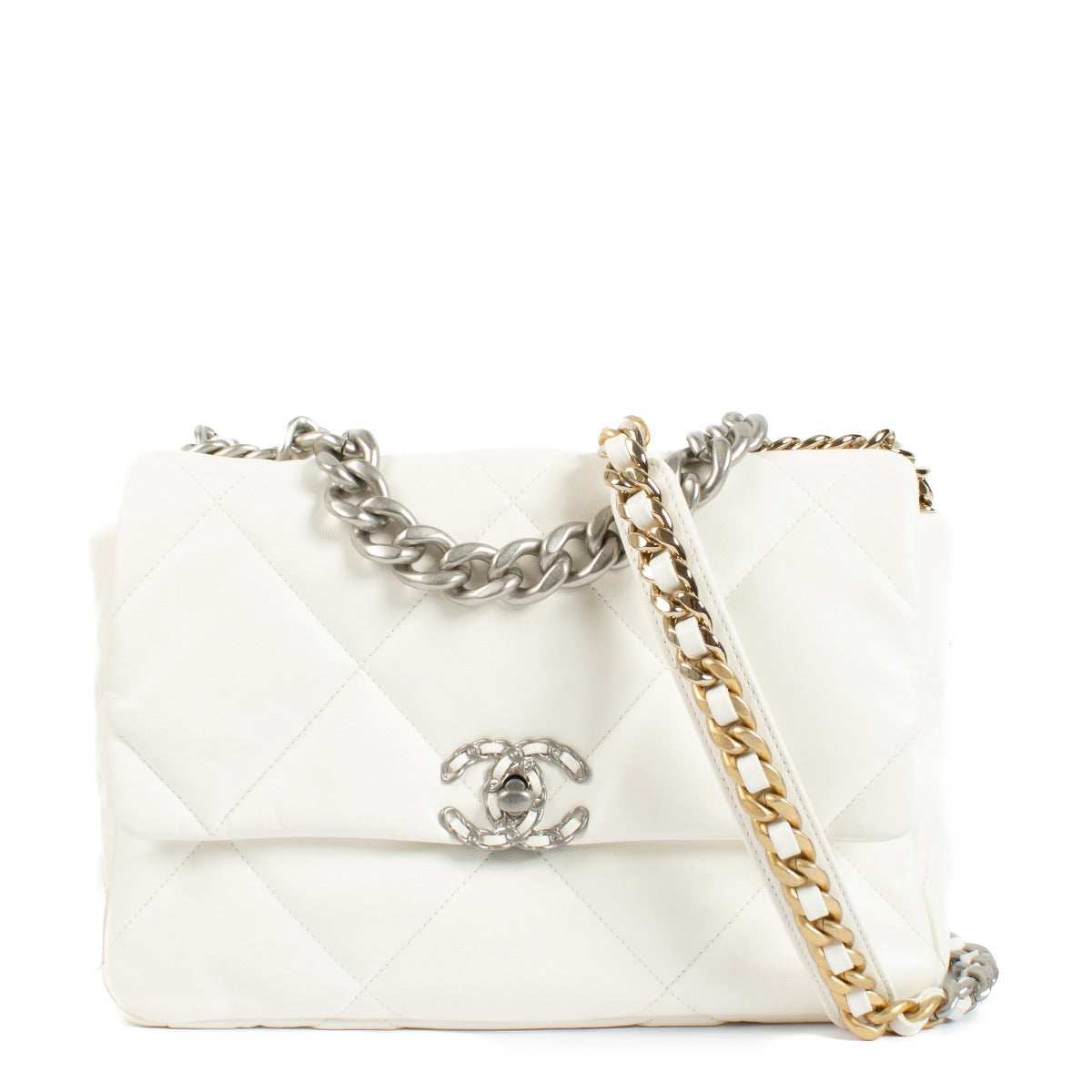 Chanel White Large 19 Bag