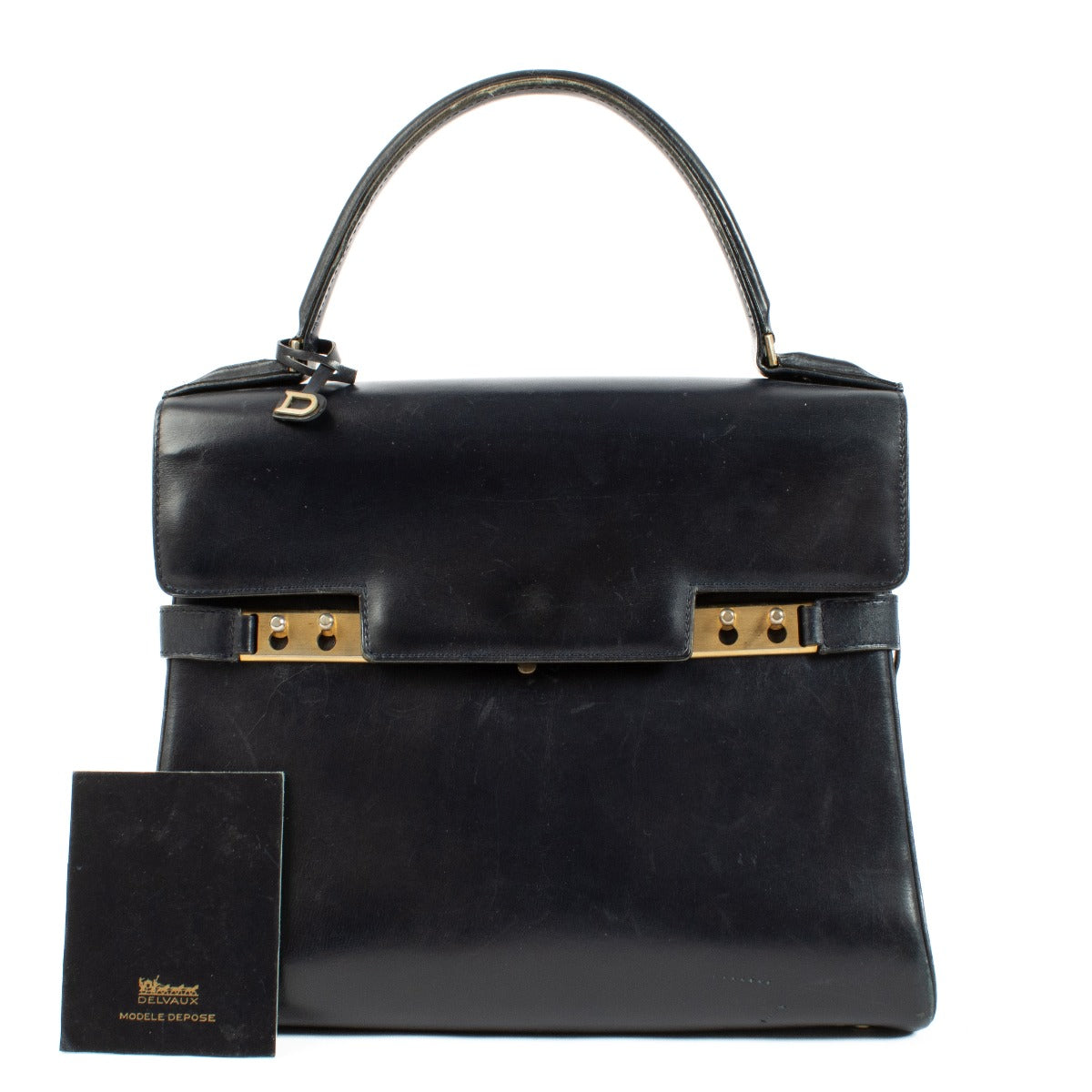 Delvaux Blue Box Calf Tempête MM