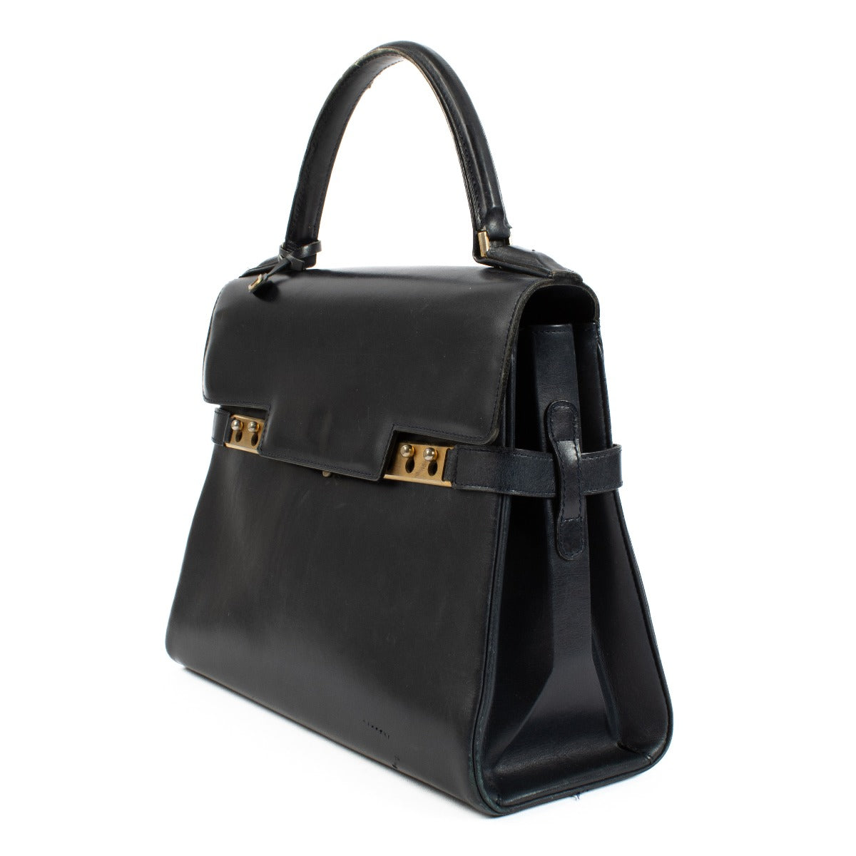 Delvaux Blue Box Calf Tempête MM