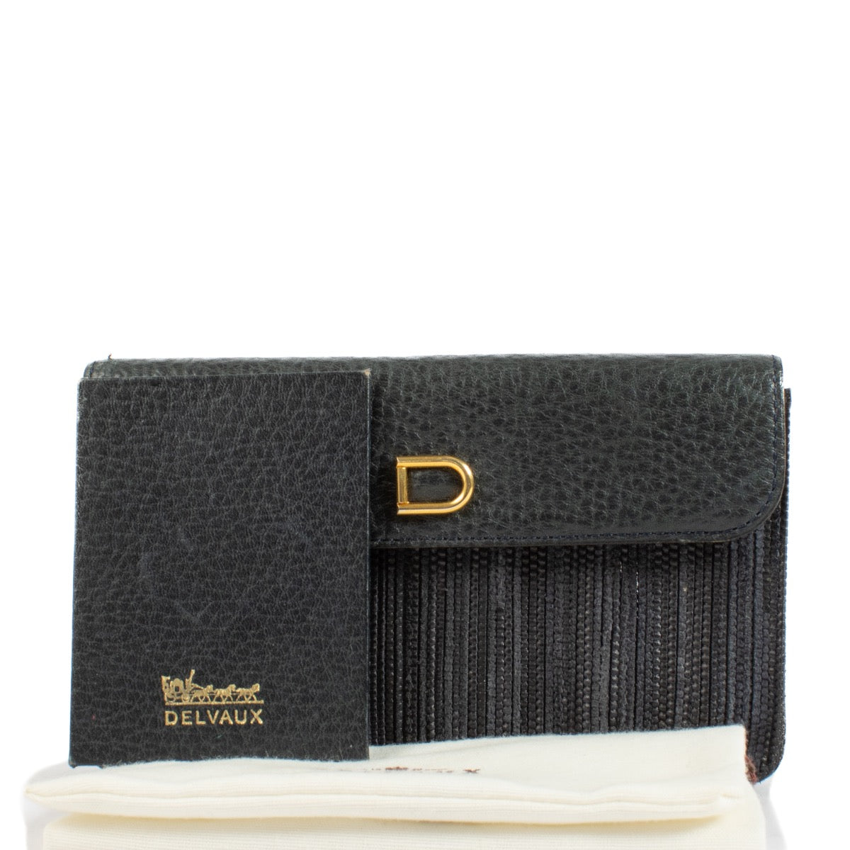 Buy authentic second hand Delvaux Black Toile de Cuir Vintage Wallet at Labellov.com
