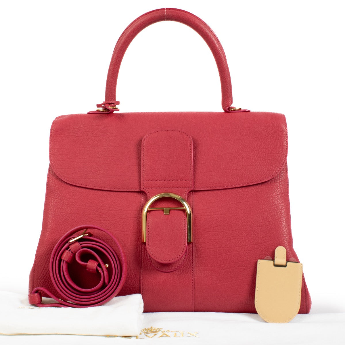 Authentic second hand Delvaux Framboise Crispy Calf Brillant GM Fly Bag on Labellov.com