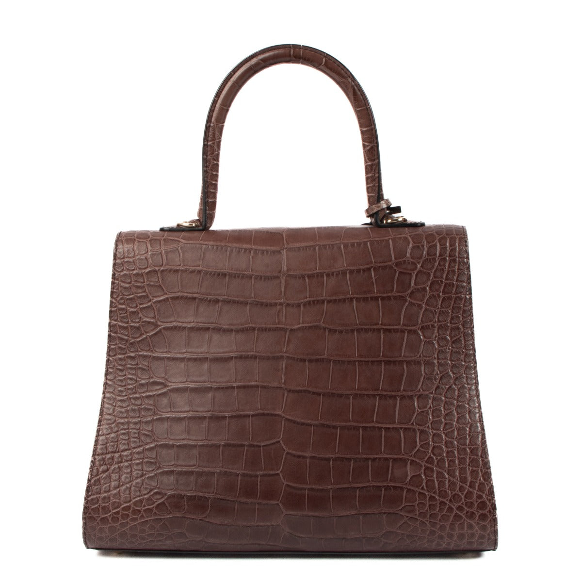 Delvaux Burgundy Alligator Mat Brillant MM