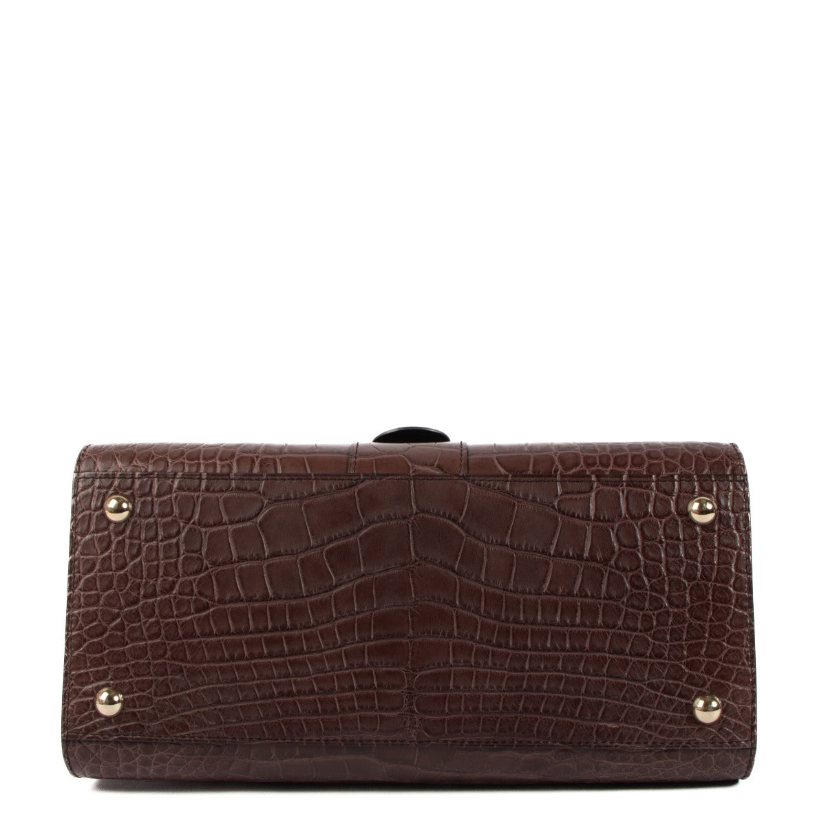 Delvaux Burgundy Alligator Mat Brillant MM