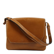 Delvaux Cognac Shoulder Bag, vintage luxury designer handbag in rich cognac leather, featuring a classic design with modern style and a matching mirror.