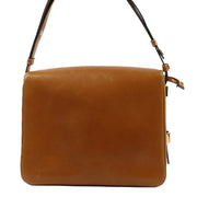 Delvaux Cognac Shoulder Bag, vintage luxury designer handbag in rich cognac leather, featuring a classic design with modern style and a matching mirror.