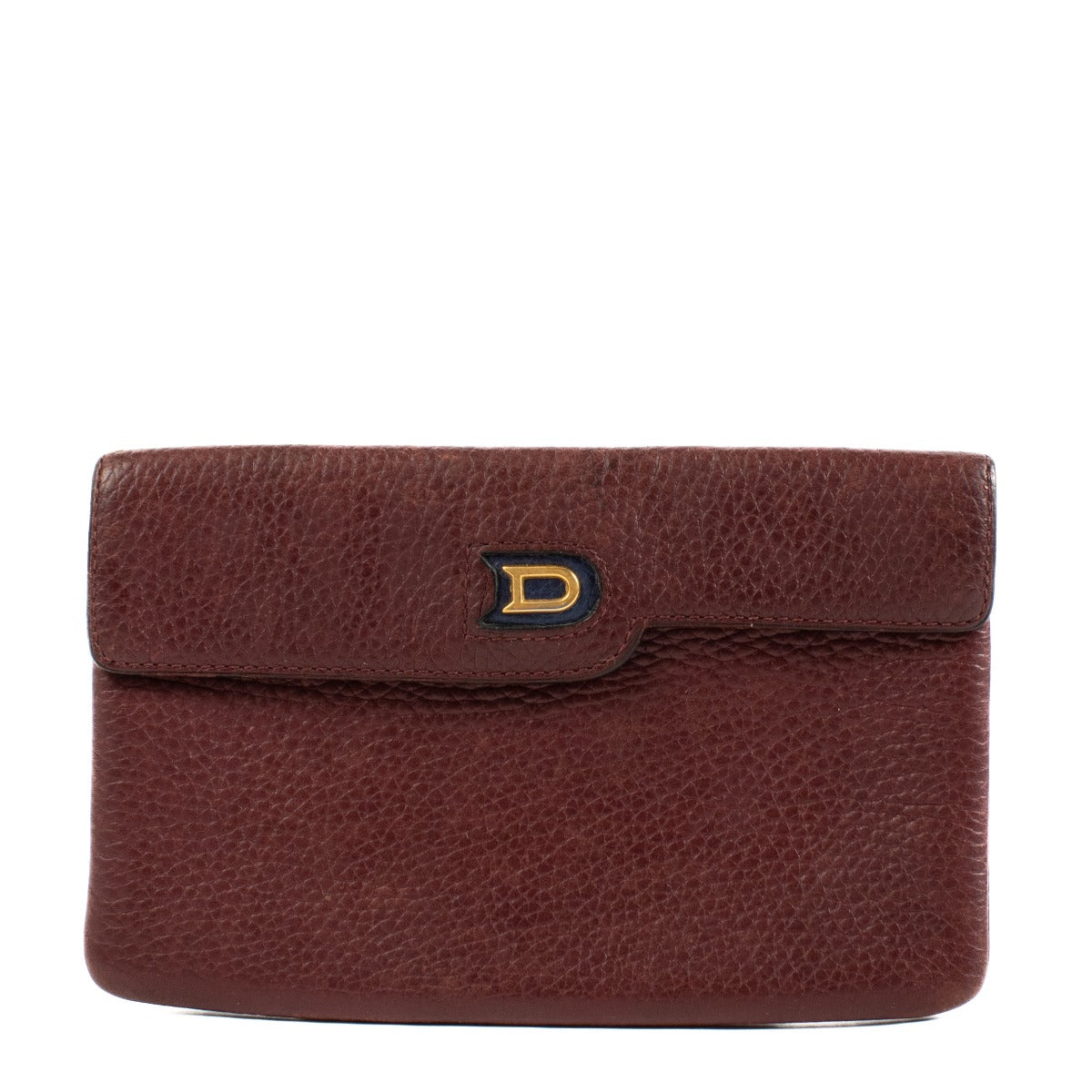 Pochette Delvaux en cuir bordeaux