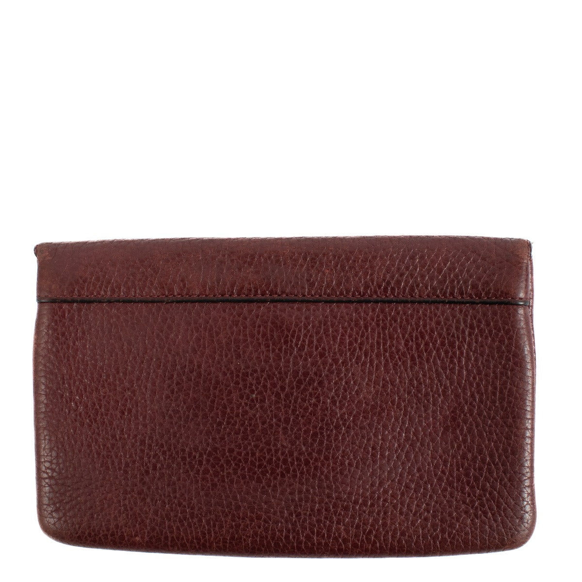 Pochette Delvaux en cuir bordeaux