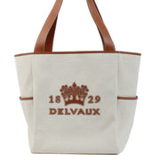 Delvaux Beige Canvas Delight Tote Bag