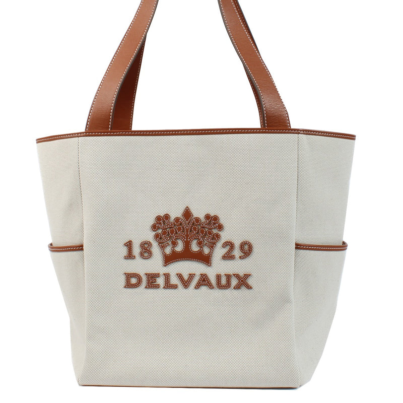 Delvaux Beige Canvas Delight Tote Bag