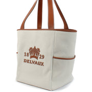Delvaux Beige Canvas Delight Tote Bag
