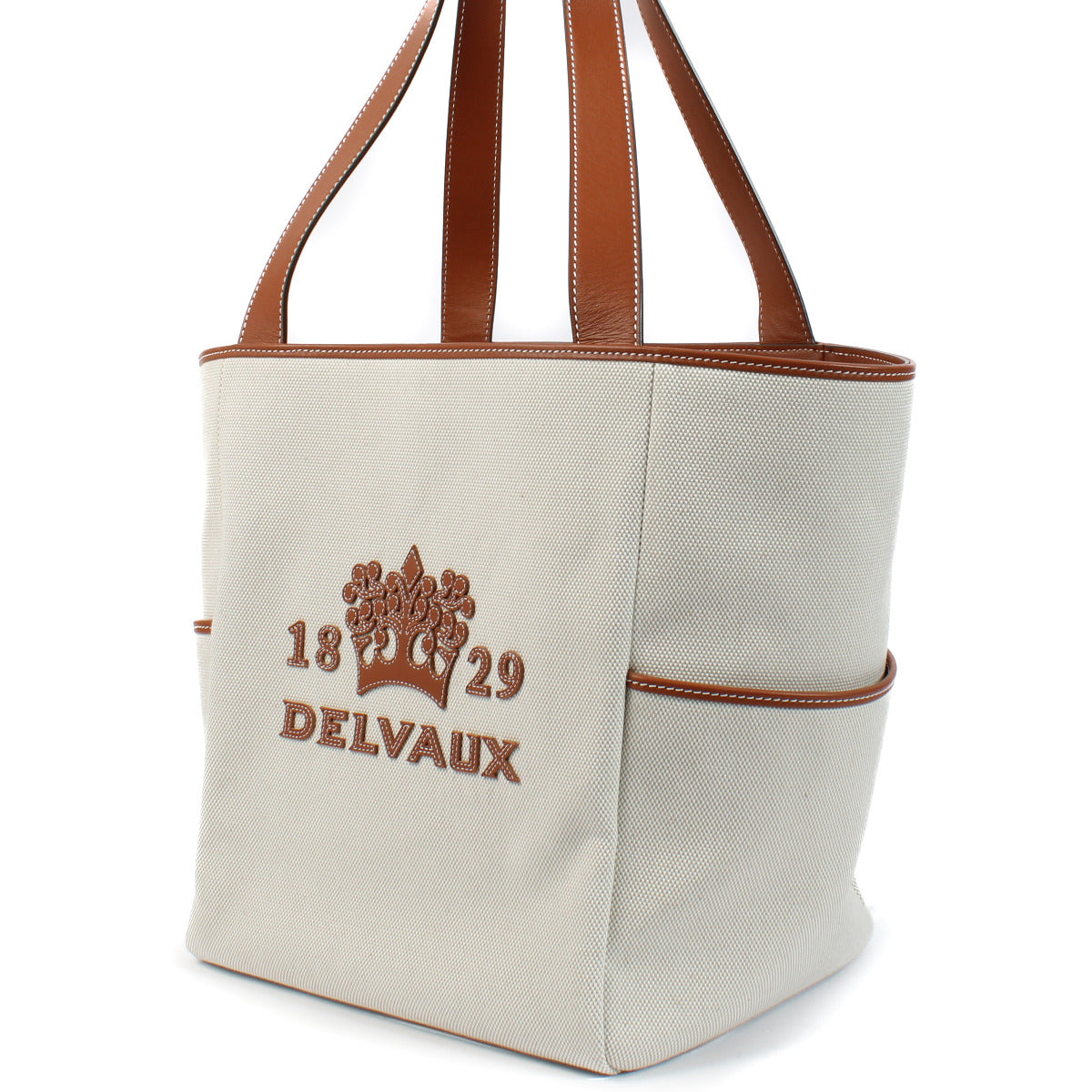 Delvaux Beige Canvas Delight Tote Bag