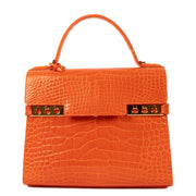 Delvaux Paprika Shiny Alligator Tempête MM