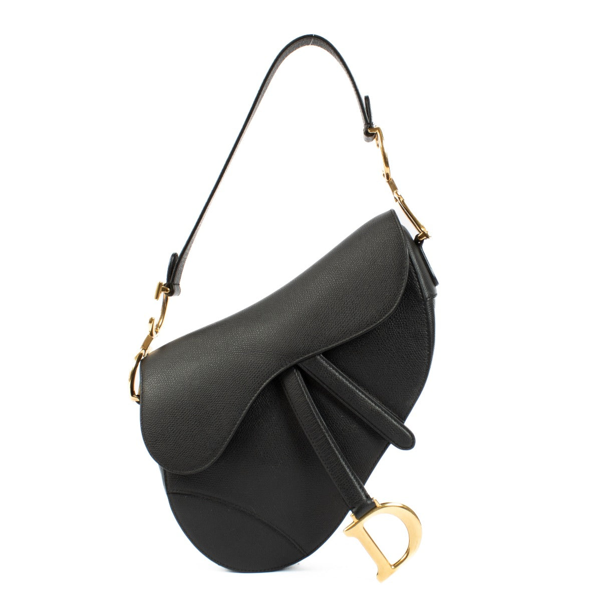 Christian Dior Black Saddle Bag