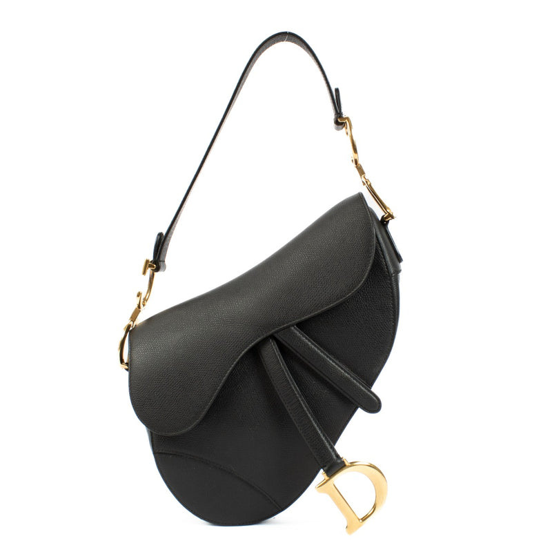 Christian Dior Black Saddle Bag