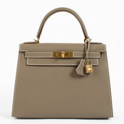 Brand new 2024 Hermès Kelly 28 Etoupe Epsom on www.labellov.com