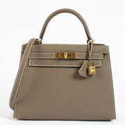 Brand new 2024 Hermès Kelly 28 Etoupe Epsom on www.labellov.com