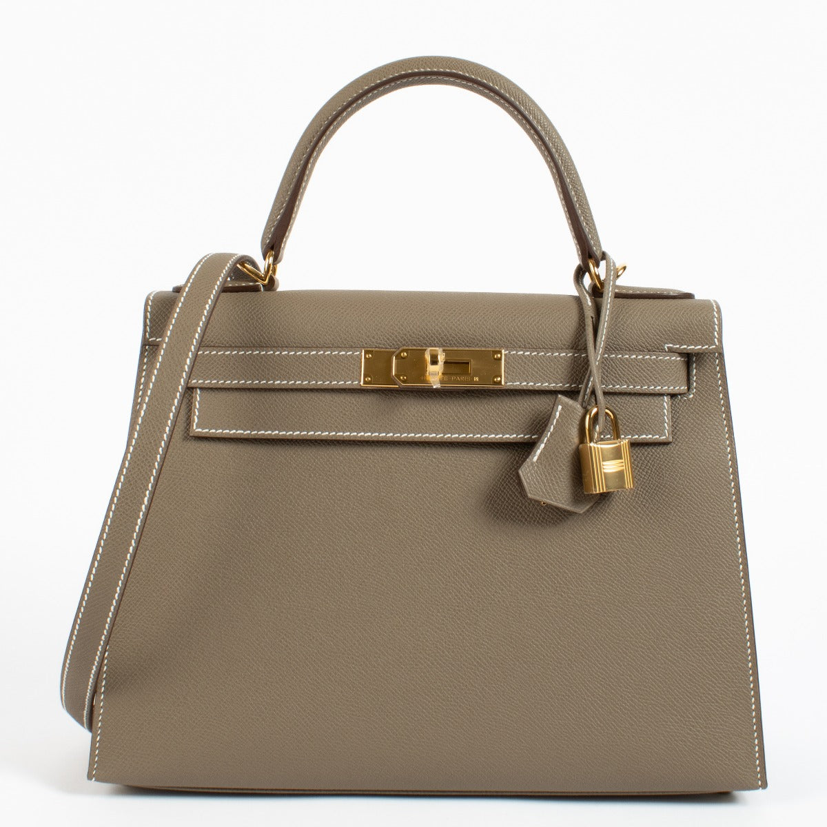 Brand new 2024 Hermès Kelly 28 Etoupe Epsom on www.labellov.com
