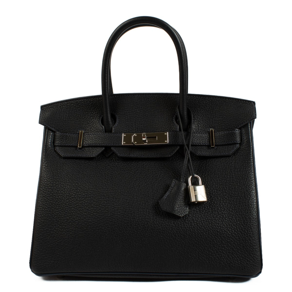 authentic second hand Hermès HSS Birkin 30 Black/Bleu Nuit Togo PHW on www.labellov.com