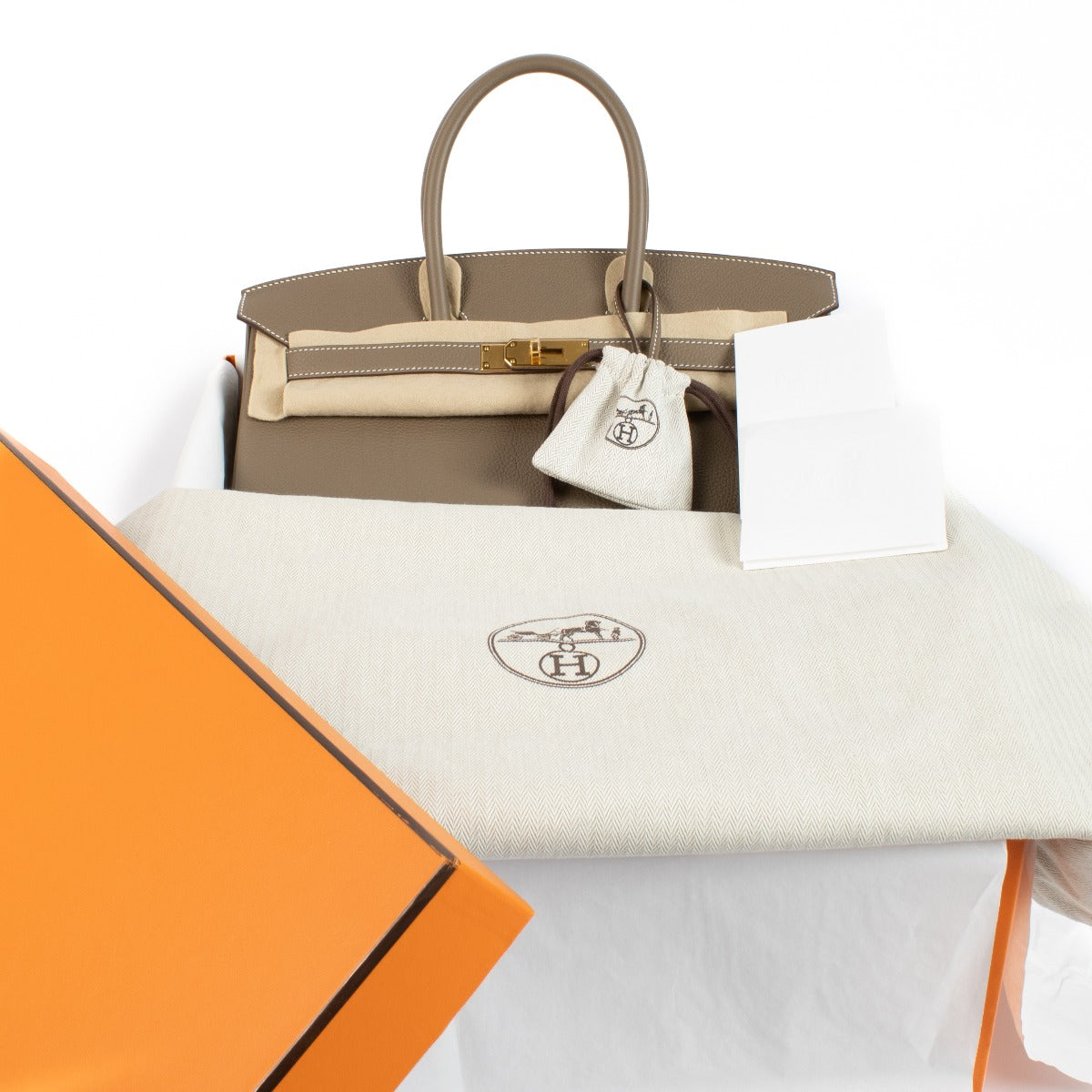 Shop authentic second hand brand new 2024 Hermès Birkin 35 Etoupe Togo on www.labellov.com