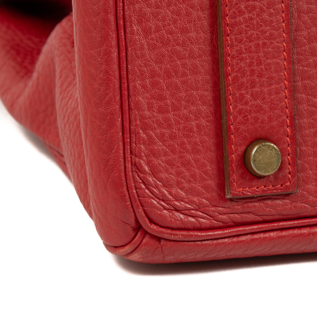 Hermès Birkin 40 Rouge Vif Fjord GHW