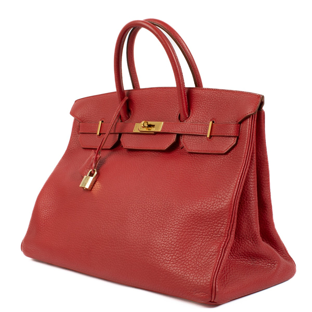 Hermès Birkin 40 Rouge Vif Fjord GHW