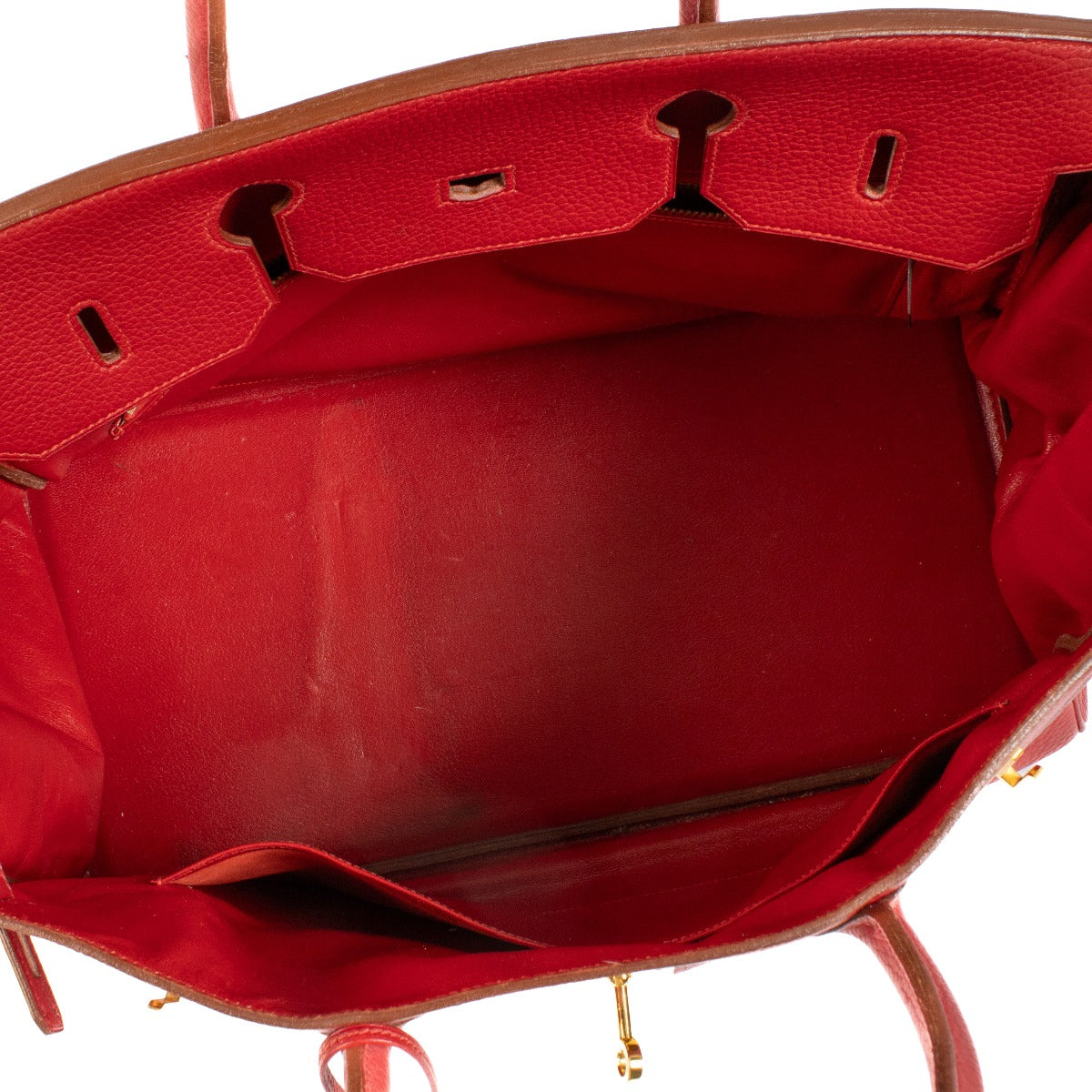 Hermès Birkin 40 Rouge Vif Fjord GHW