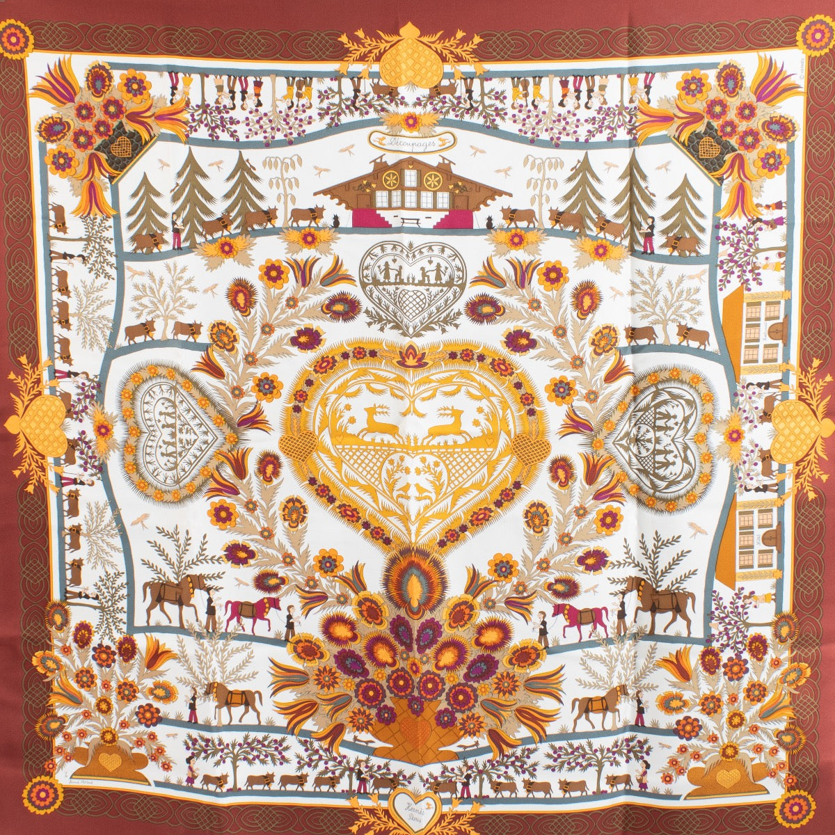 Authentic second hand Hermès Decoupage Scarf on Labellov.com