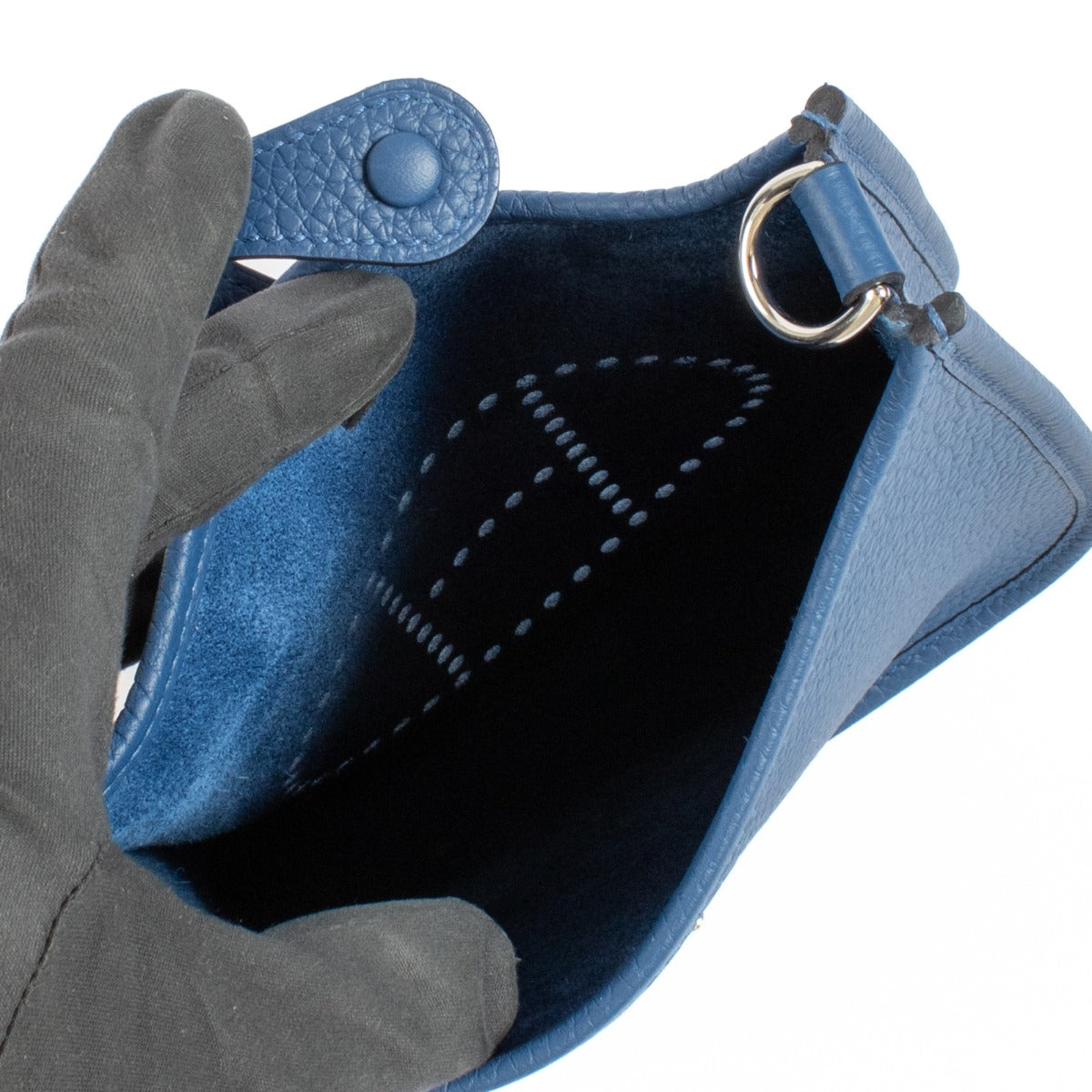 Hermès Evelyne 16 Bleu Tie Clemence Sangle Cavale PHW