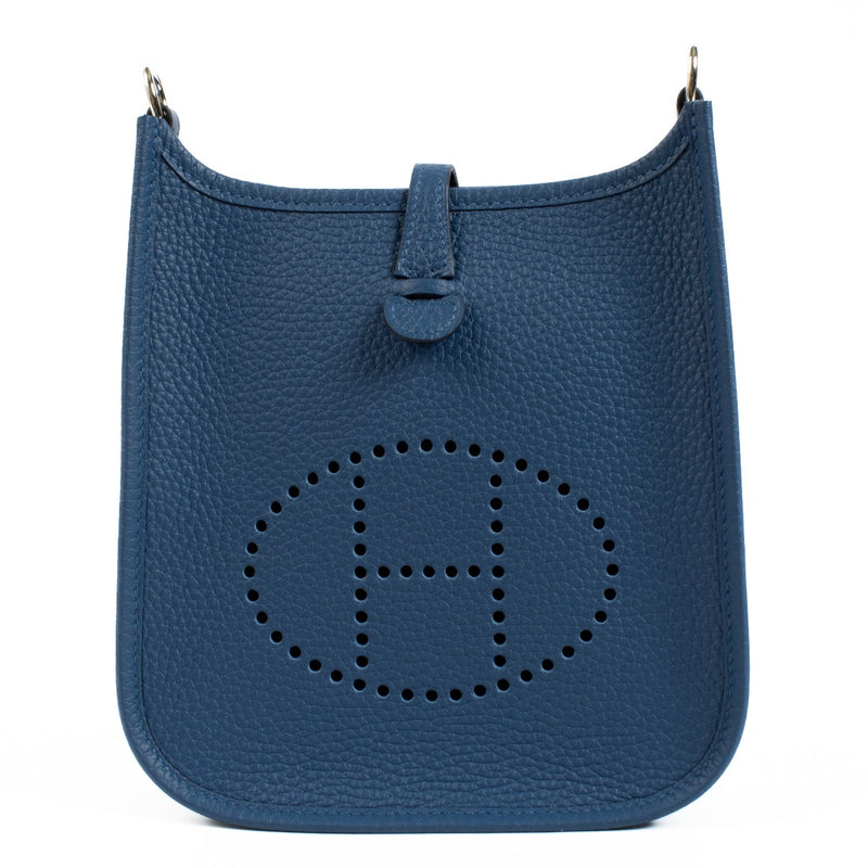 Authentic second hand brand new store fresh Hermès Bleu Tie Evelyne 16 on www.labellov.com
