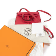 Hermes Halzan 25 Framboise Clemence PHW