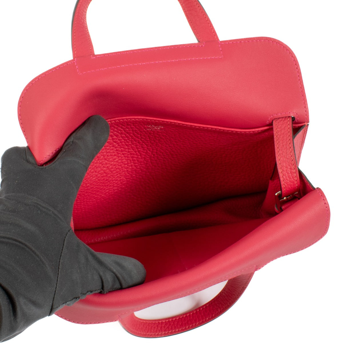 Hermes Halzan 25 Framboise Clemence PHW