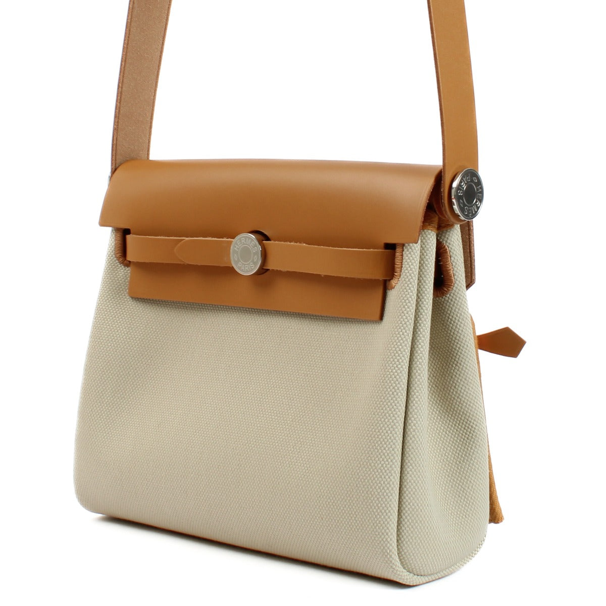 Hermès Herbag Zip 20 Beton/Naturel Sable Toile Militaire/Hunter PHW