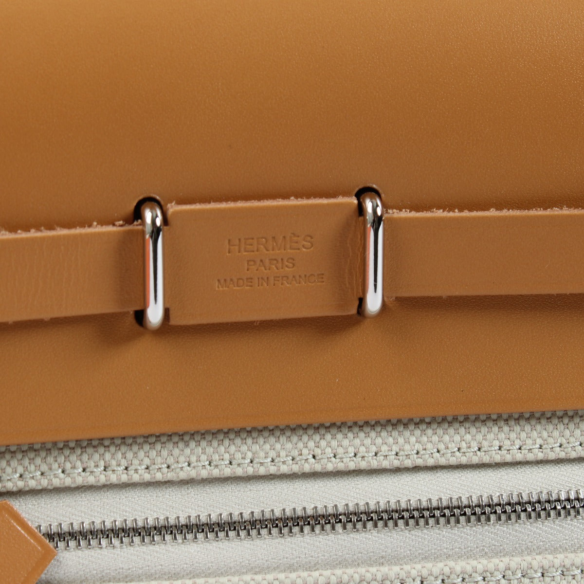 Hermès Herbag Zip 20 Beton/Naturel Sable Toile Militaire/Hunter PHW