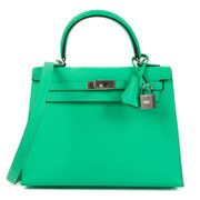 Hermès Kelly 25 Epsom Vert Comics PHW