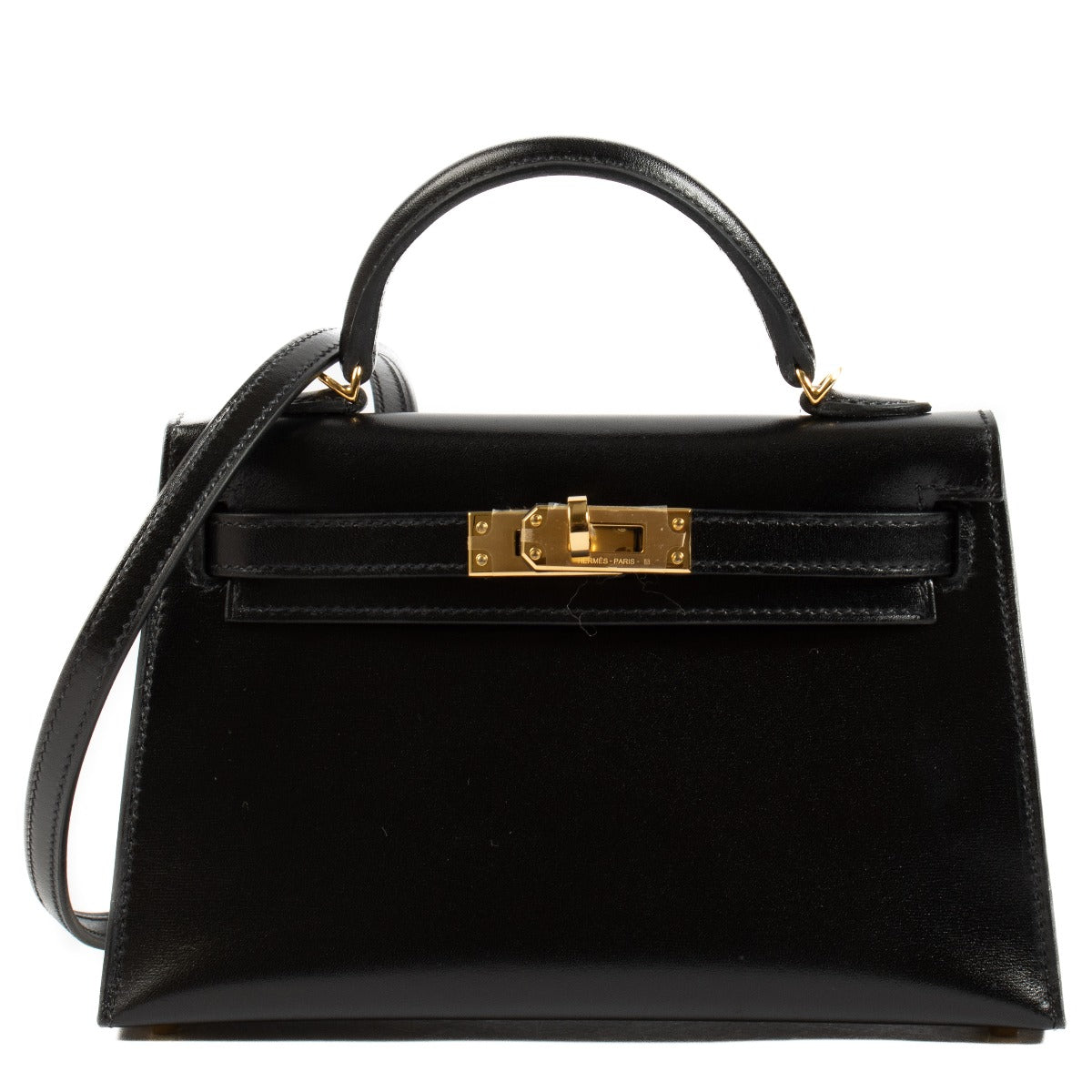 Authentic second hand luxury Hermès Kelly Mini Black Box on www.labellov.com