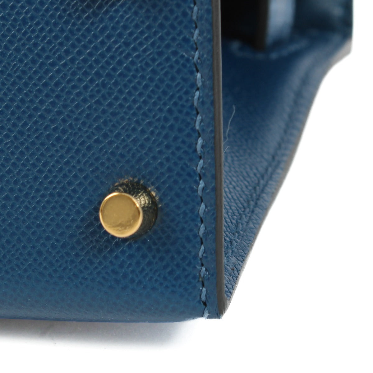 Hermès Kelly Mini II Deep Blue Madame GHW