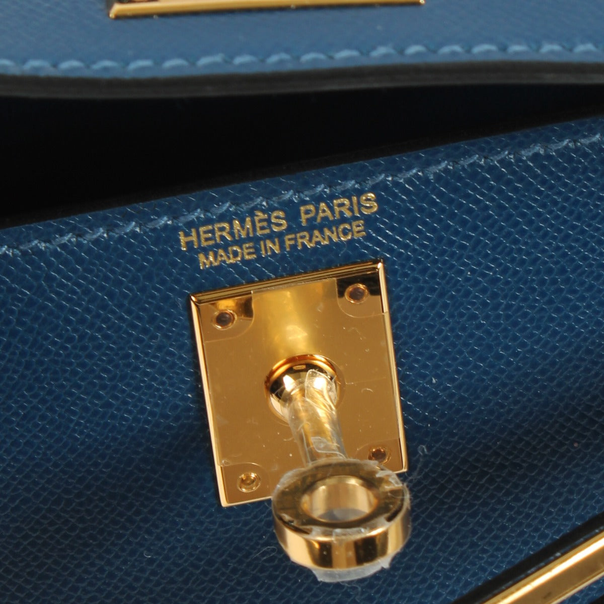 Hermès Kelly Mini II Deep Blue Madame GHW