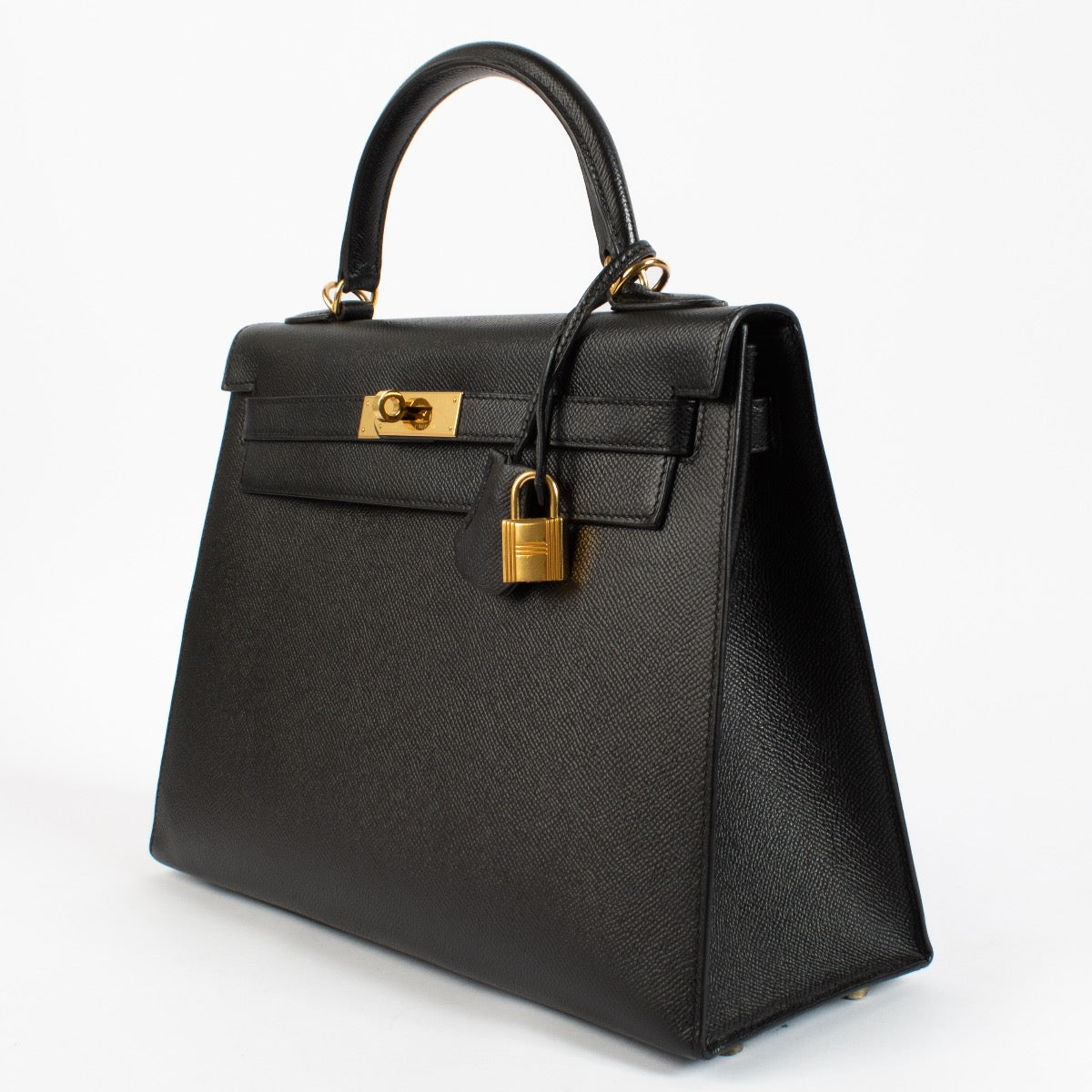 2020 Hermès Kelly 32 Black Epsom GHW
