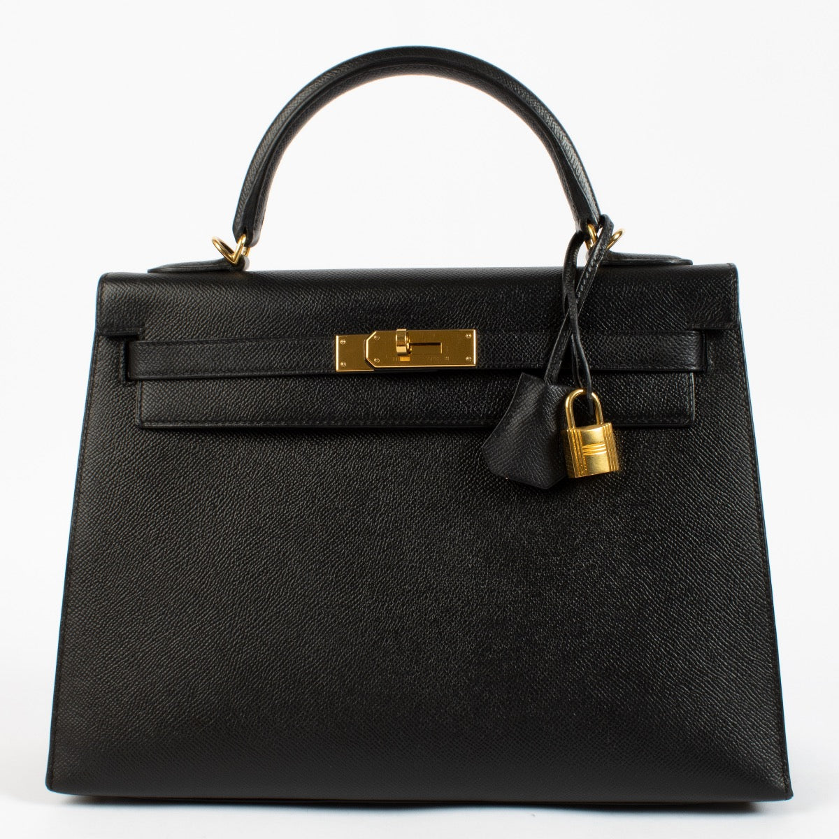 Hermès Kelly 32 Black Epsom GHW