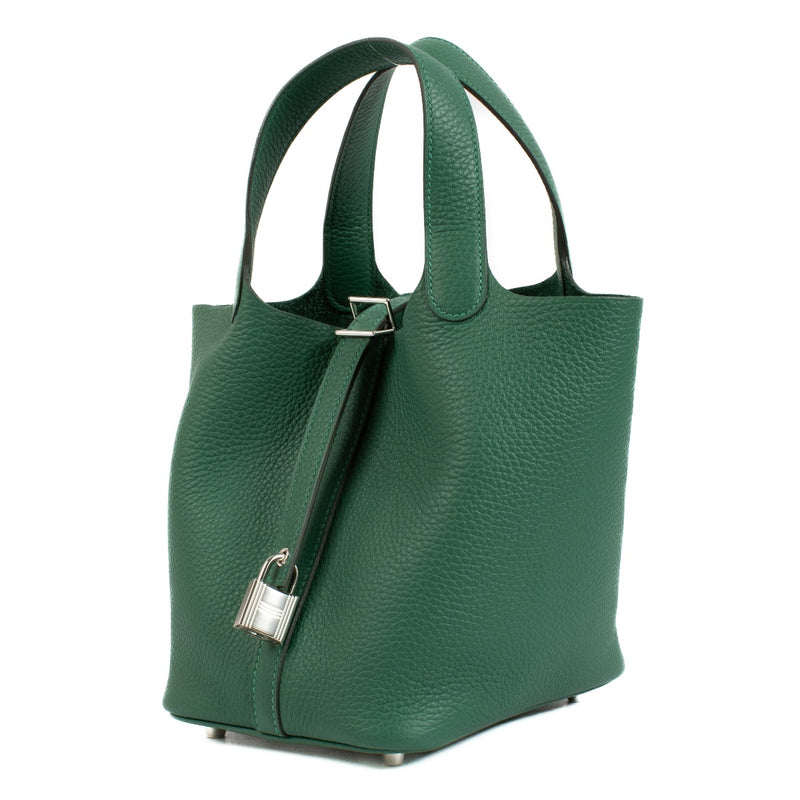 hermes vert moyen, hermes green picotin 18, hermes picotin 18 vert moyen, hermes picotin 18 green
