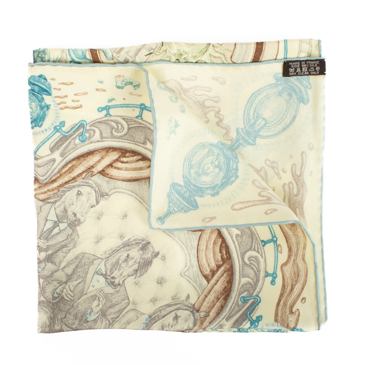 Authentic second hand Hermès Horseawards Kafouros Carre 90 Silk Scarf on Labellov.com