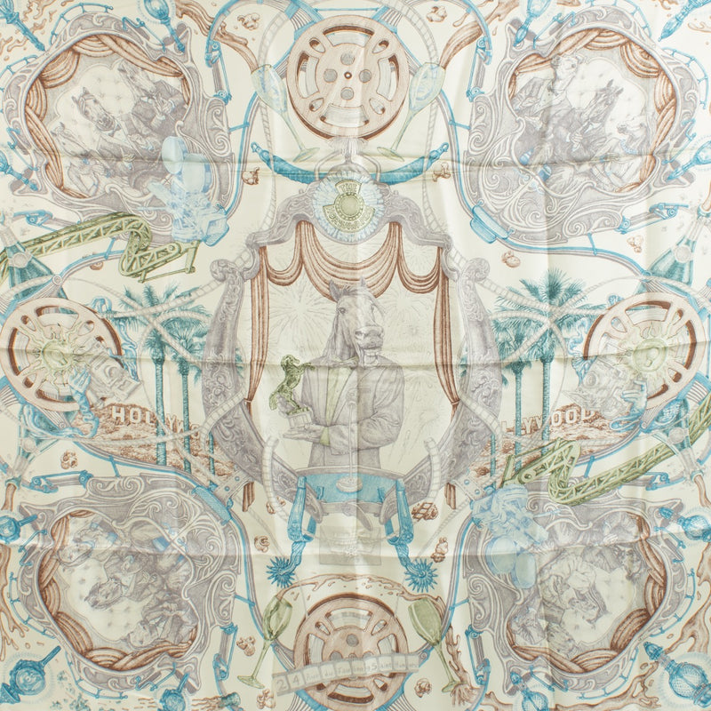 Authentic second hand Hermès Horseawards Kafouros Carre 90 Silk Scarf on Labellov.com