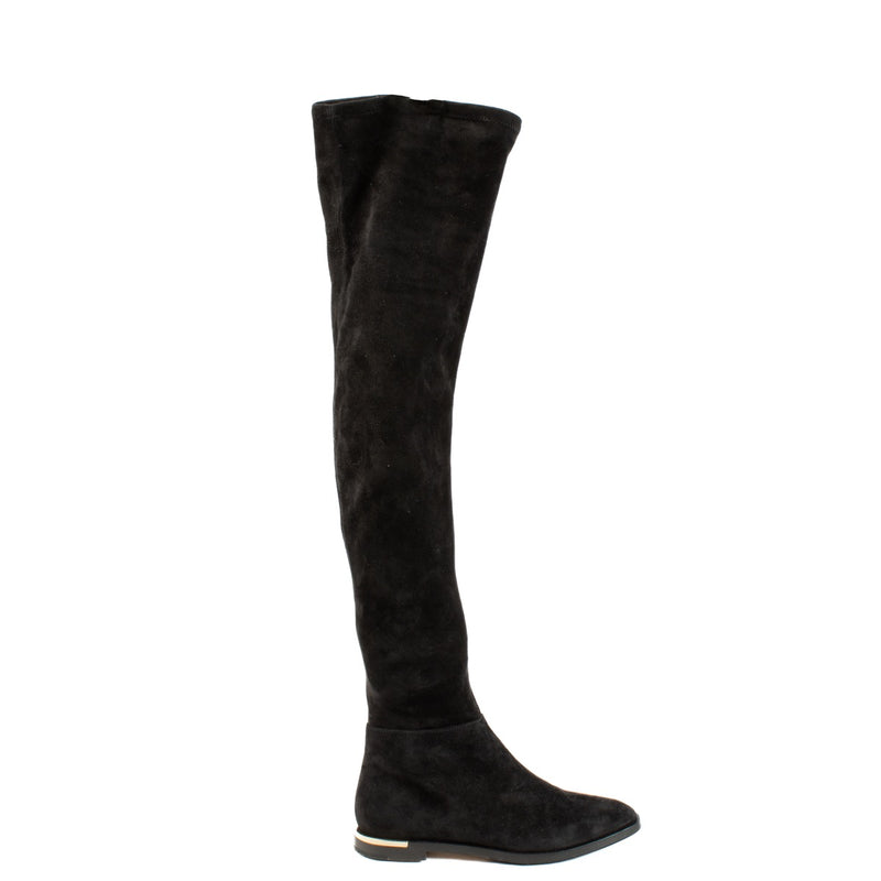 shop 100% authentic second hand Jimmy Choo Black Palina Flat Boots - Size 39 on Labellov.com