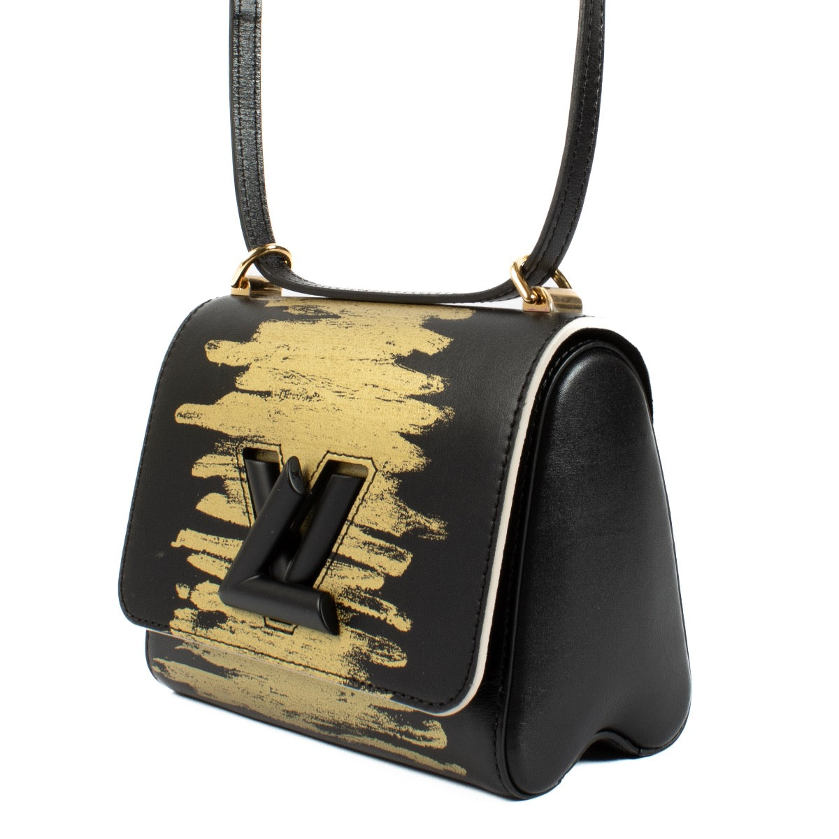 Louis Vuitton Black/Light Gold Twist PM Bag