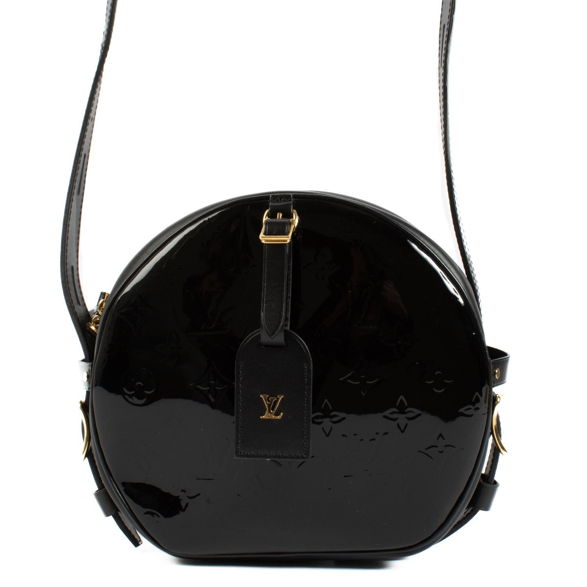 Louis Vuitton Zwarte Vernis Boite Chapeau Souple MM Tas