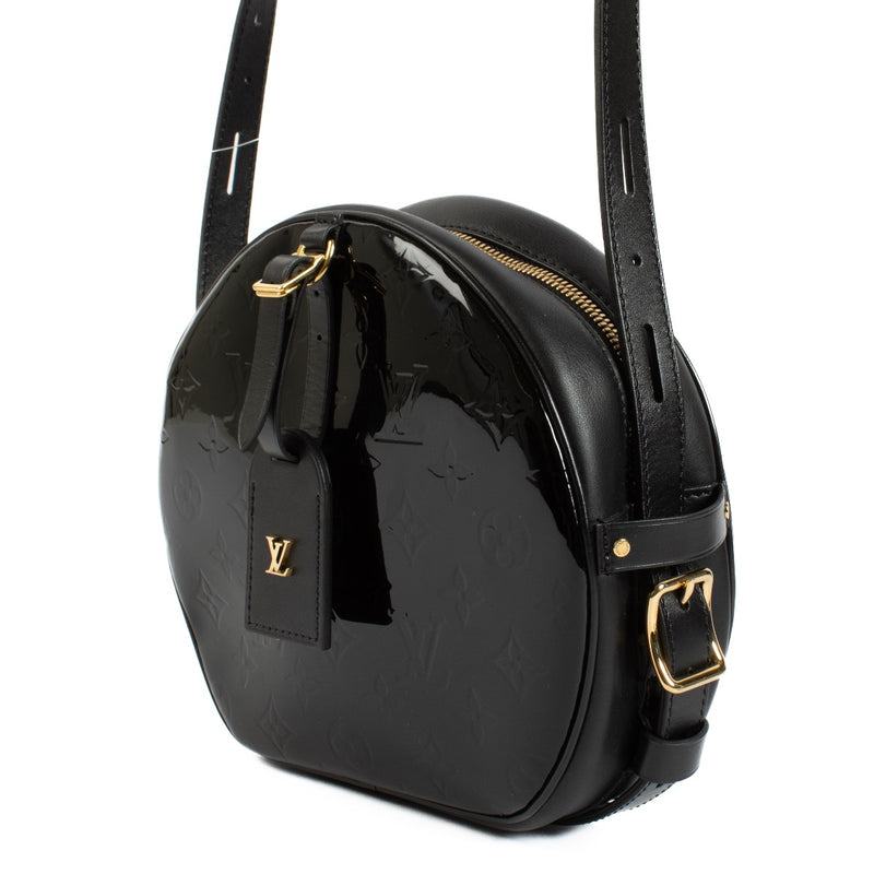 Louis Vuitton Black Vernis Boite Chapeau Souple MM Bag