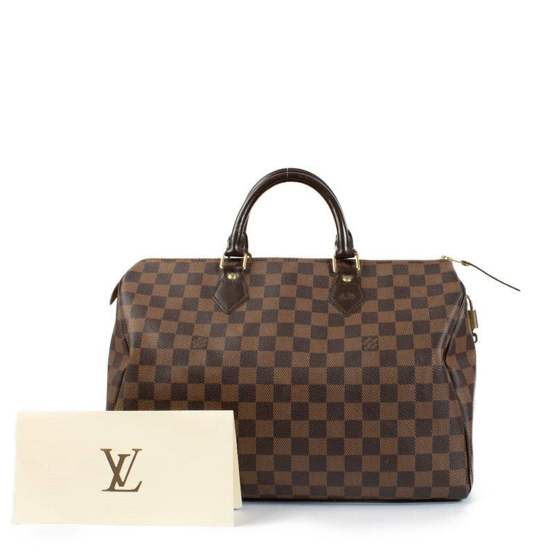 Authentic second hand Louis Vuitton Damier Ebene Speedy 35 on Labellov.com